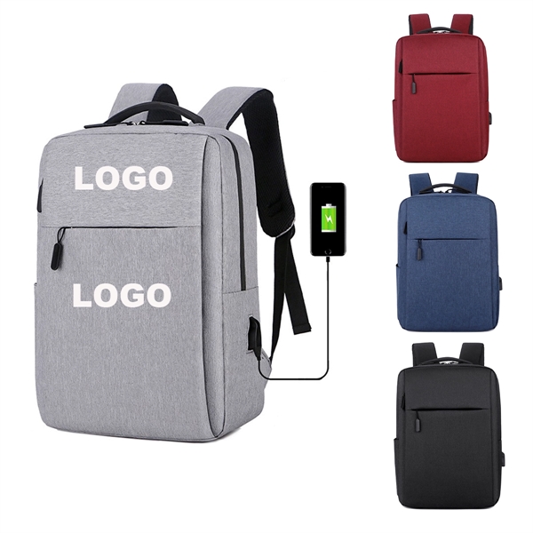 Laptop Backpack With Charger Port - Laptop Backpack With Charger Port - Image 0 of 4