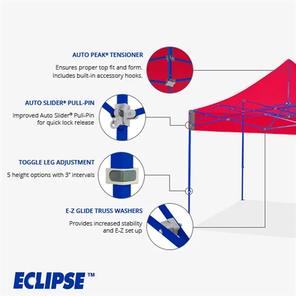 Eclipse™ Pro Shelter, 8ft - Fusion Print- Steel Frame - Eclipse™ Pro Shelter, 8ft - Fusion Print- Steel Frame - Image 2 of 6
