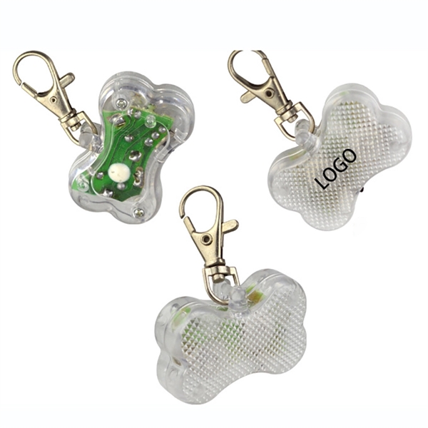 2 Led Bone Type Blinking Safety Light Keychain - 2 Led Bone Type Blinking Safety Light Keychain - Image 0 of 2