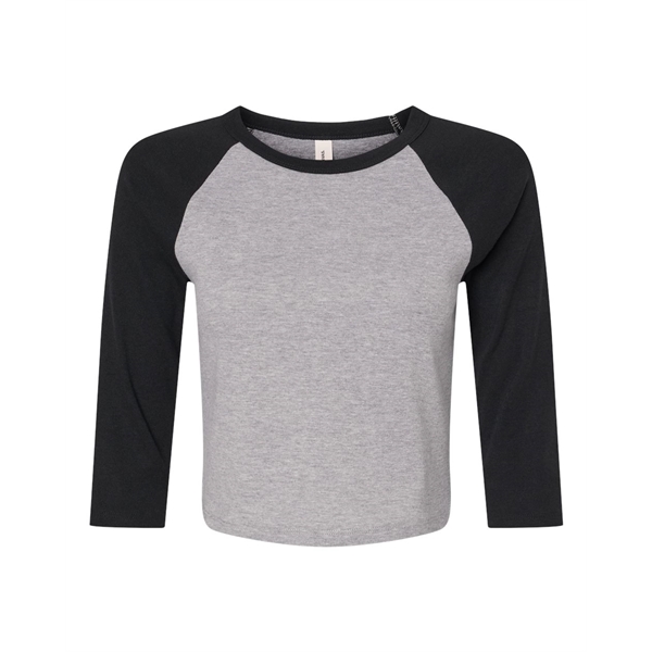 BELLA + CANVAS Women's Micro Rib 3/4 Raglan Sleeve Baby Tee - BELLA + CANVAS Women's Micro Rib 3/4 Raglan Sleeve Baby Tee - Image 1 of 14