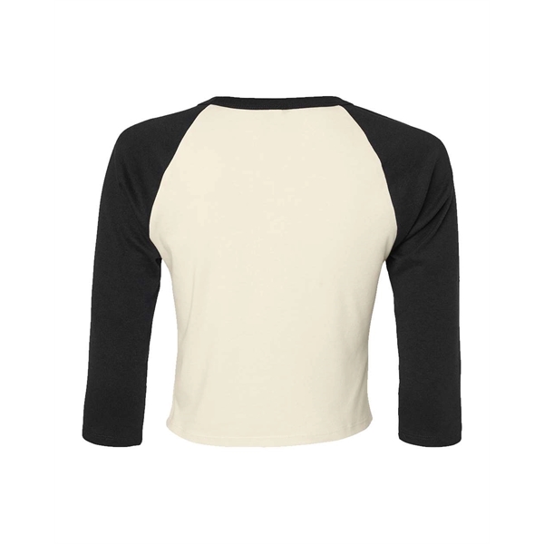 BELLA + CANVAS Women's Micro Rib 3/4 Raglan Sleeve Baby Tee - BELLA + CANVAS Women's Micro Rib 3/4 Raglan Sleeve Baby Tee - Image 4 of 14