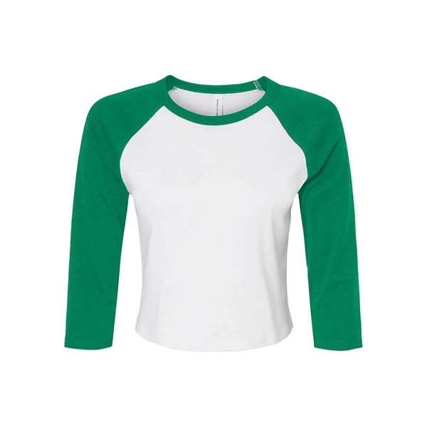 BELLA + CANVAS Women's Micro Rib 3/4 Raglan Sleeve Baby Tee - BELLA + CANVAS Women's Micro Rib 3/4 Raglan Sleeve Baby Tee - Image 7 of 14