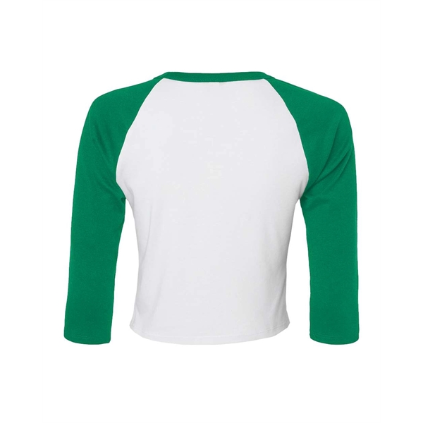 BELLA + CANVAS Women's Micro Rib 3/4 Raglan Sleeve Baby Tee - BELLA + CANVAS Women's Micro Rib 3/4 Raglan Sleeve Baby Tee - Image 8 of 14