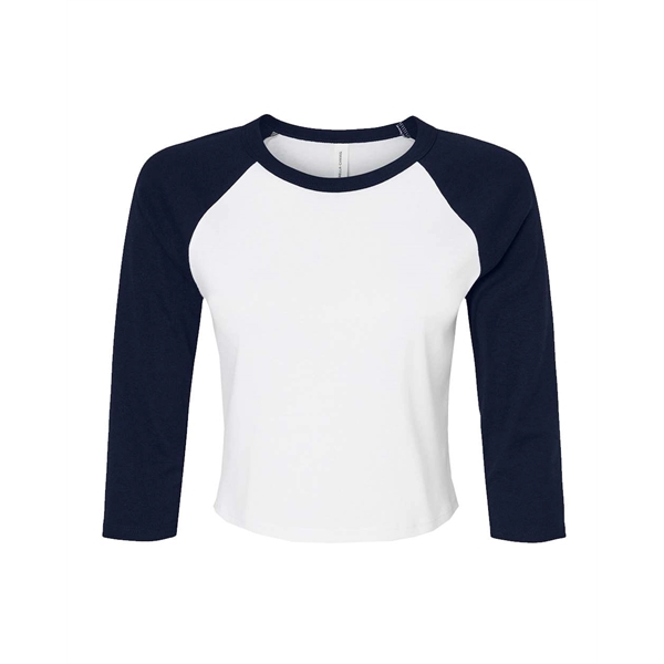 BELLA + CANVAS Women's Micro Rib 3/4 Raglan Sleeve Baby Tee - BELLA + CANVAS Women's Micro Rib 3/4 Raglan Sleeve Baby Tee - Image 9 of 14