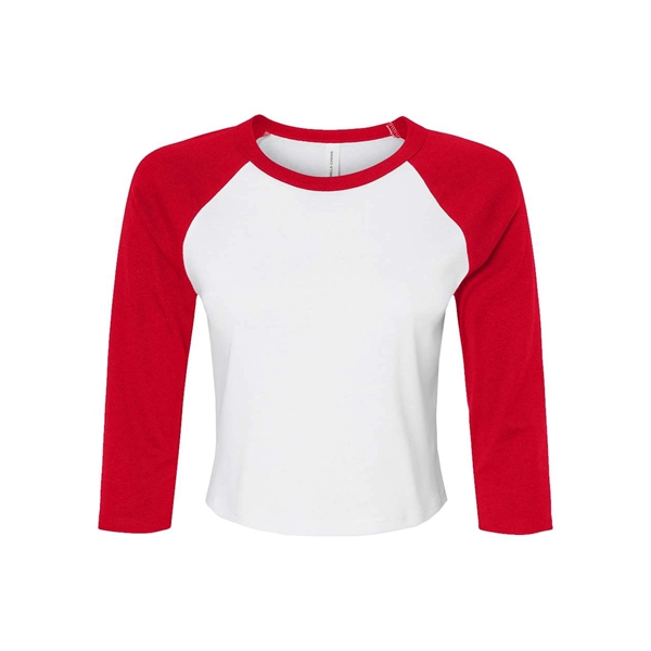 BELLA + CANVAS Women's Micro Rib 3/4 Raglan Sleeve Baby Tee - BELLA + CANVAS Women's Micro Rib 3/4 Raglan Sleeve Baby Tee - Image 11 of 14
