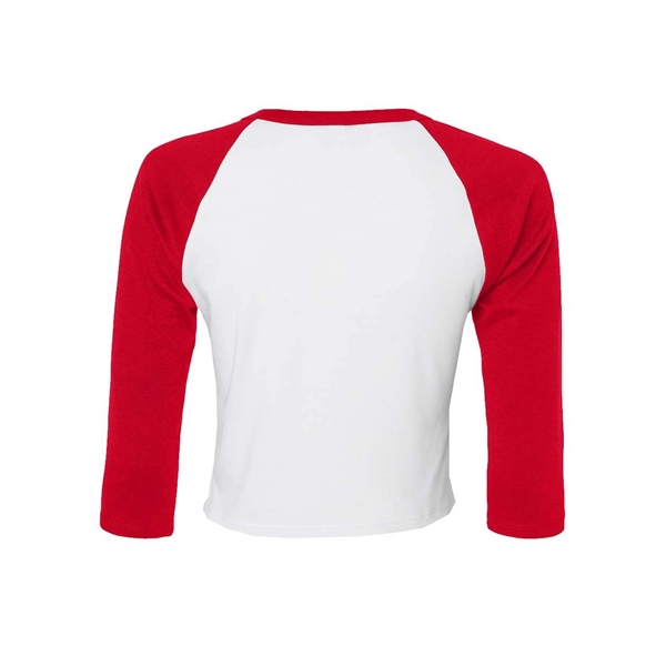 BELLA + CANVAS Women's Micro Rib 3/4 Raglan Sleeve Baby Tee - BELLA + CANVAS Women's Micro Rib 3/4 Raglan Sleeve Baby Tee - Image 12 of 14