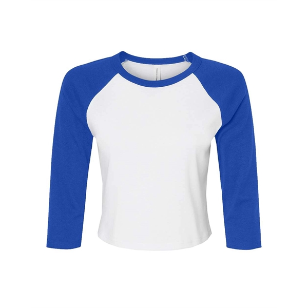 BELLA + CANVAS Women's Micro Rib 3/4 Raglan Sleeve Baby Tee - BELLA + CANVAS Women's Micro Rib 3/4 Raglan Sleeve Baby Tee - Image 13 of 14