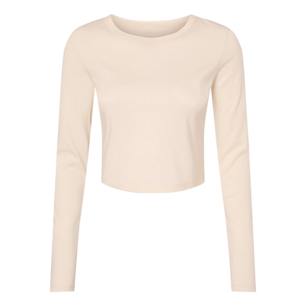 BELLA + CANVAS Women's Micro Rib Long Sleeve Baby Tee - BELLA + CANVAS Women's Micro Rib Long Sleeve Baby Tee - Image 5 of 10