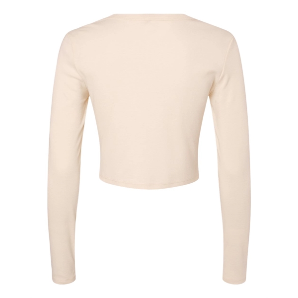 BELLA + CANVAS Women's Micro Rib Long Sleeve Baby Tee - BELLA + CANVAS Women's Micro Rib Long Sleeve Baby Tee - Image 6 of 10