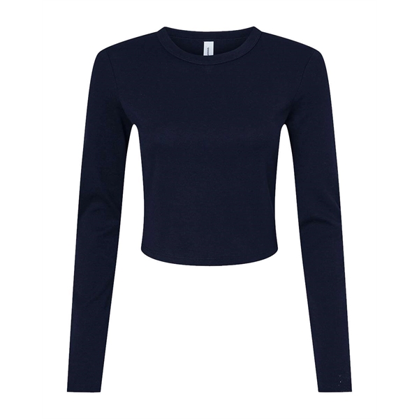 BELLA + CANVAS Women's Micro Rib Long Sleeve Baby Tee - BELLA + CANVAS Women's Micro Rib Long Sleeve Baby Tee - Image 7 of 10