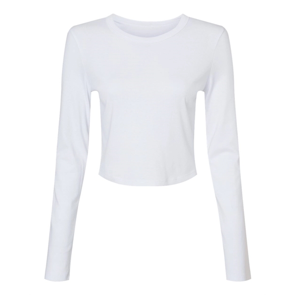 BELLA + CANVAS Women's Micro Rib Long Sleeve Baby Tee - BELLA + CANVAS Women's Micro Rib Long Sleeve Baby Tee - Image 9 of 10