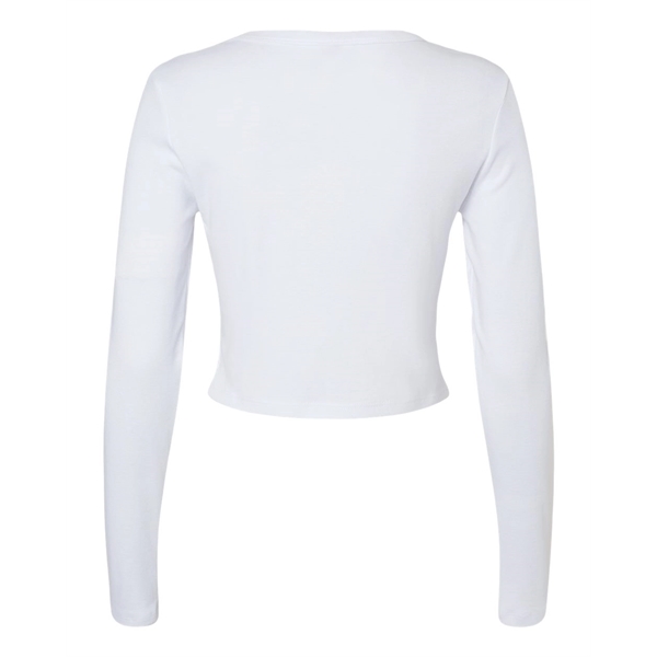 BELLA + CANVAS Women's Micro Rib Long Sleeve Baby Tee - BELLA + CANVAS Women's Micro Rib Long Sleeve Baby Tee - Image 10 of 10
