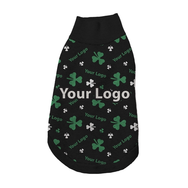 Custom Jacquard Cotton Blend St. Patrick's Day Pet Sweater - Custom Jacquard Cotton Blend St. Patrick's Day Pet Sweater - Image 5 of 7