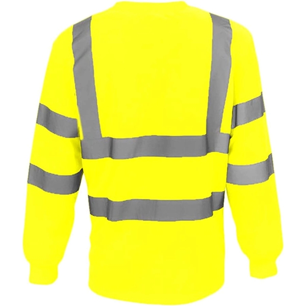 Class 3 Reflective Tape Safety Workwear High Vis T Shirt - Class 3 Reflective Tape Safety Workwear High Vis T Shirt - Image 1 of 3