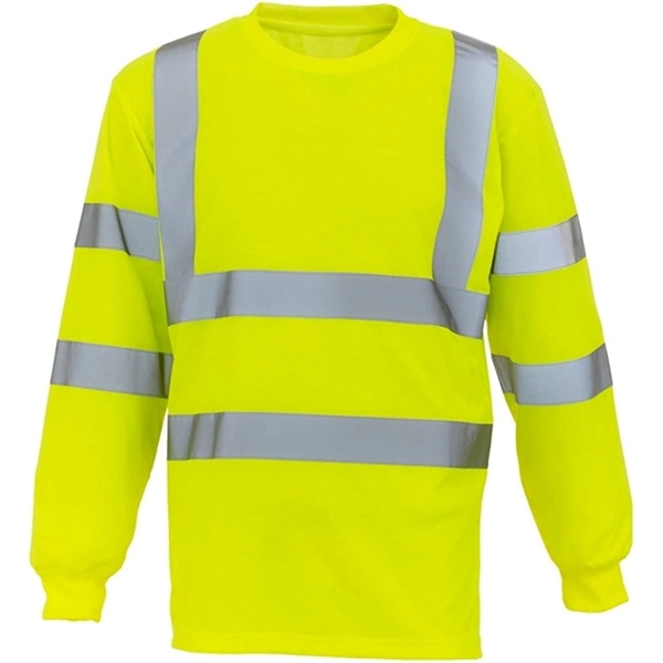 Class 3 Reflective Tape Safety Workwear High Vis T Shirt - Class 3 Reflective Tape Safety Workwear High Vis T Shirt - Image 3 of 3