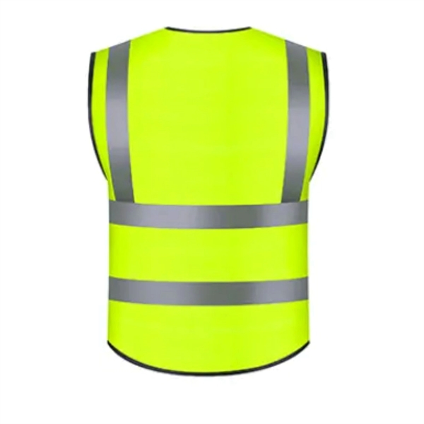 Hi Vis Class 2 rPET Reflective Knitted Safety Workwear Vest - Hi Vis Class 2 rPET Reflective Knitted Safety Workwear Vest - Image 2 of 4