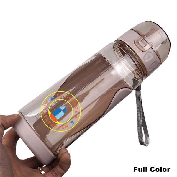 20 oz Plastic Sports Water Bottle With Snap Lock Lid - 20 oz Plastic Sports Water Bottle With Snap Lock Lid - Image 2 of 6