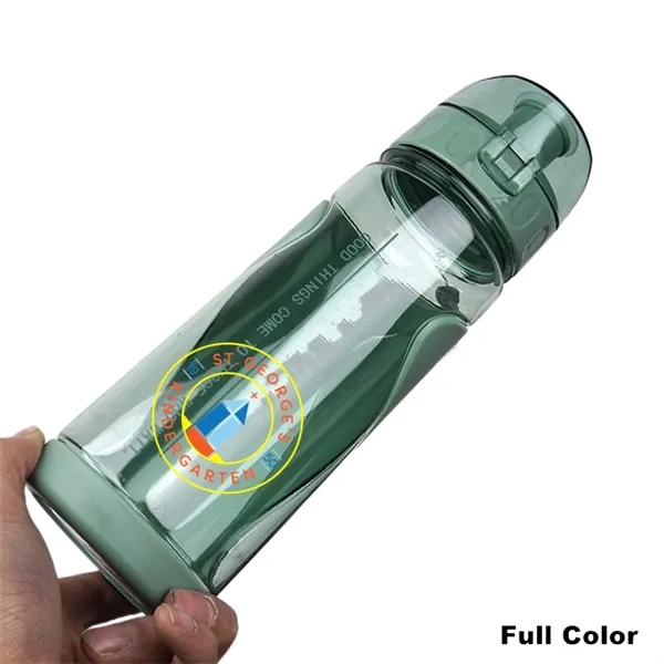 20 oz Plastic Sports Water Bottle With Snap Lock Lid - 20 oz Plastic Sports Water Bottle With Snap Lock Lid - Image 4 of 6