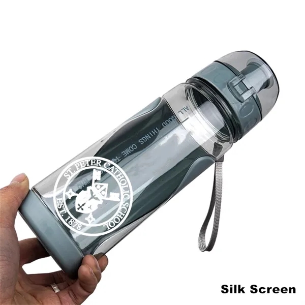 20 oz Plastic Sports Water Bottle With Snap Lock Lid - 20 oz Plastic Sports Water Bottle With Snap Lock Lid - Image 5 of 6