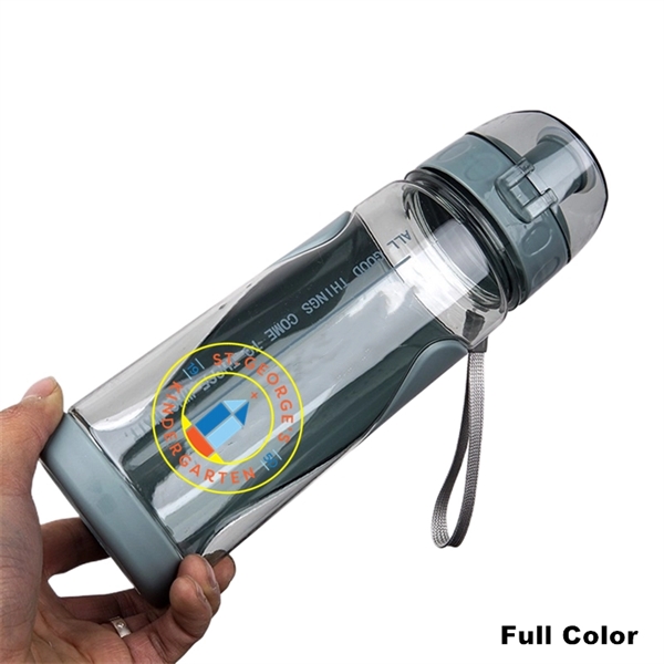 20 oz Plastic Sports Water Bottle With Snap Lock Lid - 20 oz Plastic Sports Water Bottle With Snap Lock Lid - Image 6 of 6