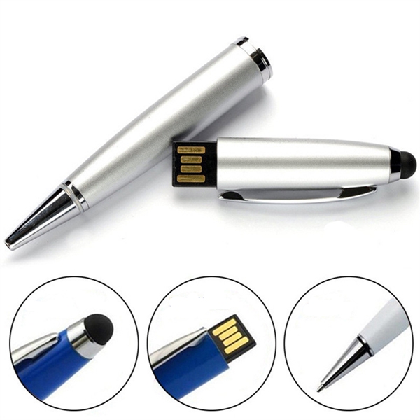 Versatile Portable USB Flash Drive Metal Pen Stylus - 64MB - Versatile Portable USB Flash Drive Metal Pen Stylus - 64MB - Image 2 of 2