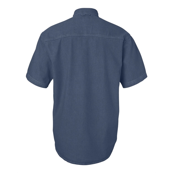 Sierra Pacific Denim Short Sleeve Shirt Tall Sizes - Sierra Pacific Denim Short Sleeve Shirt Tall Sizes - Image 3 of 6