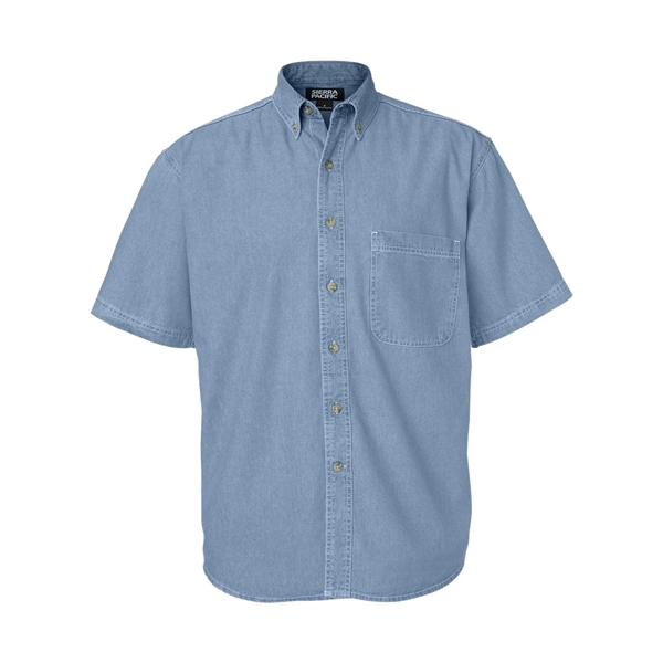 Sierra Pacific Denim Short Sleeve Shirt Tall Sizes - Sierra Pacific Denim Short Sleeve Shirt Tall Sizes - Image 4 of 6