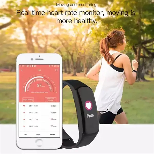Waterproof Smart Heart Rate Bracelet Fitness Tracker - Waterproof Smart Heart Rate Bracelet Fitness Tracker - Image 2 of 2
