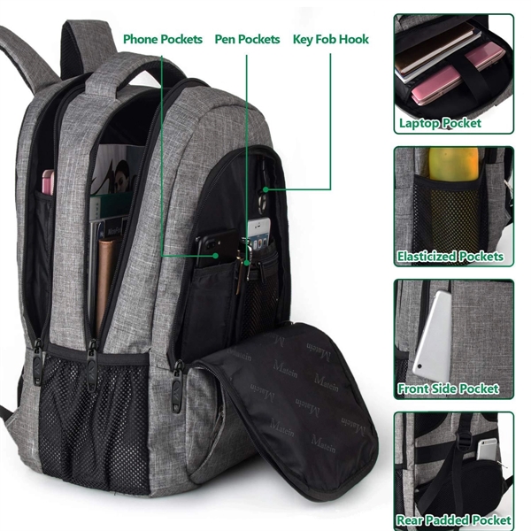 USB Laptop Backpack - USB Laptop Backpack - Image 2 of 3