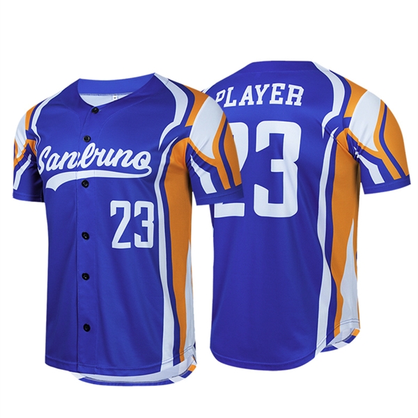 Full Colr Sublimated Baseball Jersey - Full Colr Sublimated Baseball Jersey - Image 1 of 7