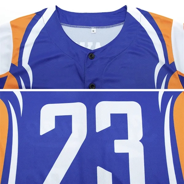 Full Colr Sublimated Baseball Jersey - Full Colr Sublimated Baseball Jersey - Image 6 of 7