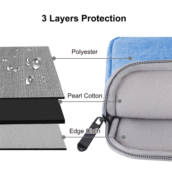 8-15 Inch Zipper Laptop Sleeve Notebook Computer Pocket Case - 8-15 Inch Zipper Laptop Sleeve Notebook Computer Pocket Case - Image 2 of 5