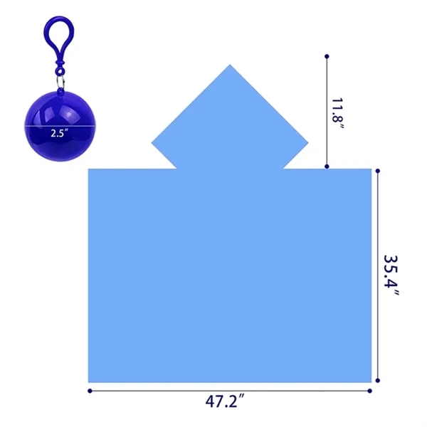 Disposable  Rain Ponchos Ball - Disposable  Rain Ponchos Ball - Image 1 of 1