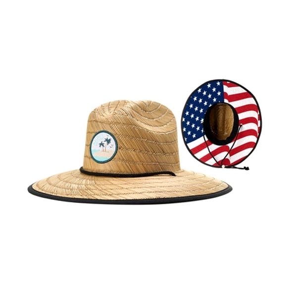 Richardson® Lined Waterman Straw Lifeguard Hat - Richardson® Lined Waterman Straw Lifeguard Hat - Image 2 of 6