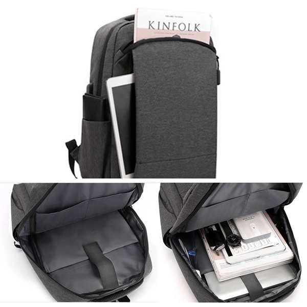 Travel Laptop Backpack With USB Charging Port - Travel Laptop Backpack With USB Charging Port - Image 2 of 3