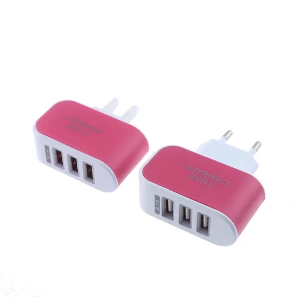 3-Port USB Charger Travel Wall Plug - 3-Port USB Charger Travel Wall Plug - Image 4 of 6