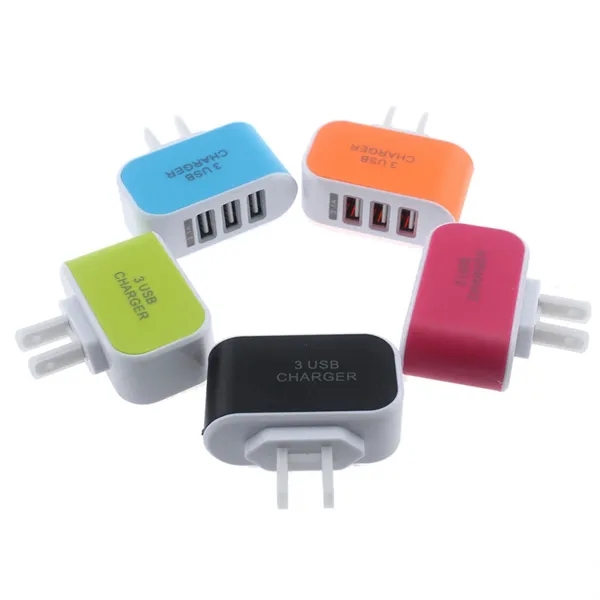 3-Port USB Charger Travel Wall Plug - 3-Port USB Charger Travel Wall Plug - Image 5 of 6