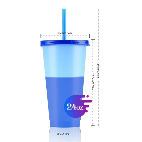 24oz Reusable Color Changing Plastic cup - 24oz Reusable Color Changing Plastic cup - Image 1 of 3