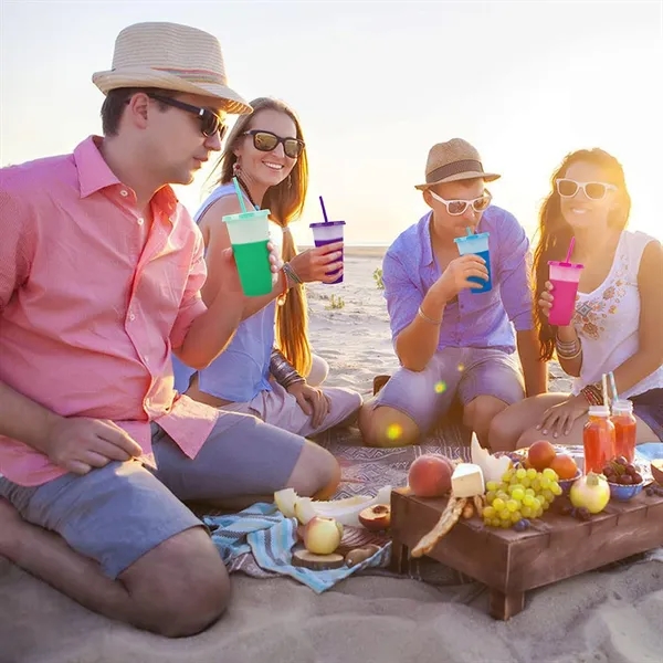 24oz Reusable Color Changing Plastic cup - 24oz Reusable Color Changing Plastic cup - Image 2 of 3