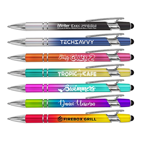 iWriter® Exec Prism - Multicolor Ombre Metal Pen & Stylus - iWriter® Exec Prism - Multicolor Ombre Metal Pen & Stylus - Image 0 of 7