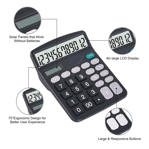 Dual Power 12 Digit Calculator - Dual Power 12 Digit Calculator - Image 2 of 3