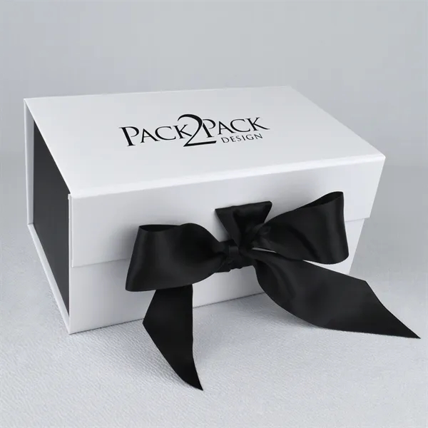 Magnetic Closure Gift Box w/ Satin Ribbon (8.25" x 5" x 4") - Magnetic Closure Gift Box w/ Satin Ribbon (8.25" x 5" x 4") - Image 0 of 6
