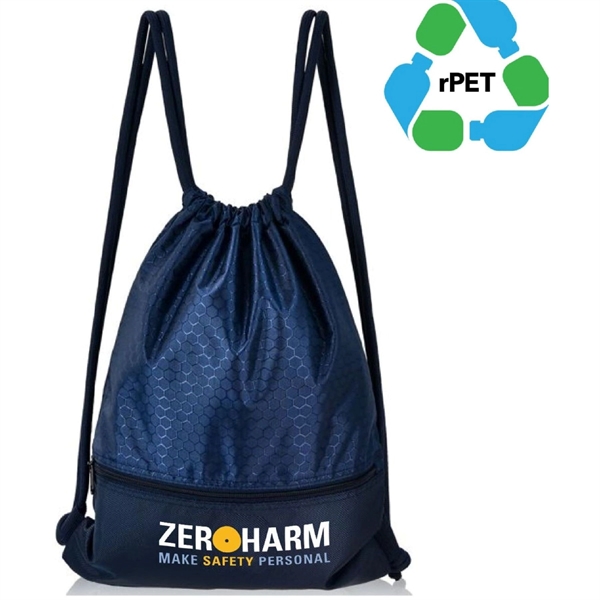 Eco Cinch Pack rPET Recycled Polyester Drawstring Backpack - Eco Cinch Pack rPET Recycled Polyester Drawstring Backpack - Image 1 of 2