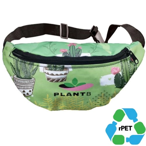 rPET Recycled 600D Polyester Sublimation Eco Fanny Pack - rPET Recycled 600D Polyester Sublimation Eco Fanny Pack - Image 0 of 0