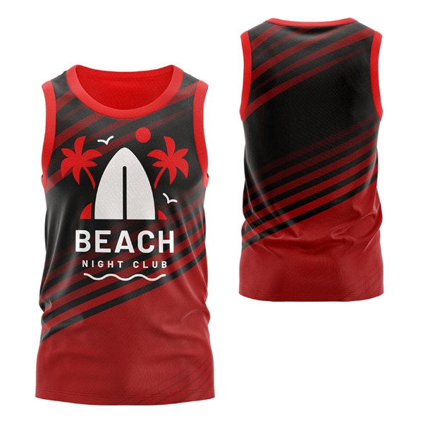 Unisex 150 GSM Poly Interlock Performance Sublimation Tank - Unisex 150 GSM Poly Interlock Performance Sublimation Tank - Image 3 of 3