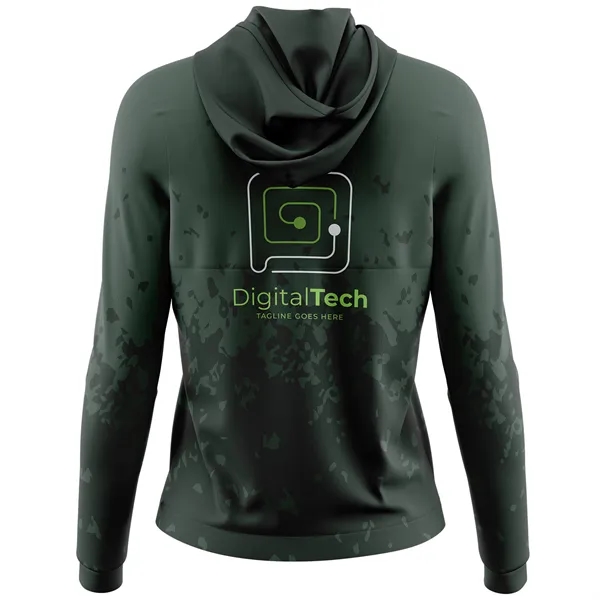 Women's 280 GSM Spandex Interlock Fleece Half Zipper Hoodie - Women's 280 GSM Spandex Interlock Fleece Half Zipper Hoodie - Image 2 of 2