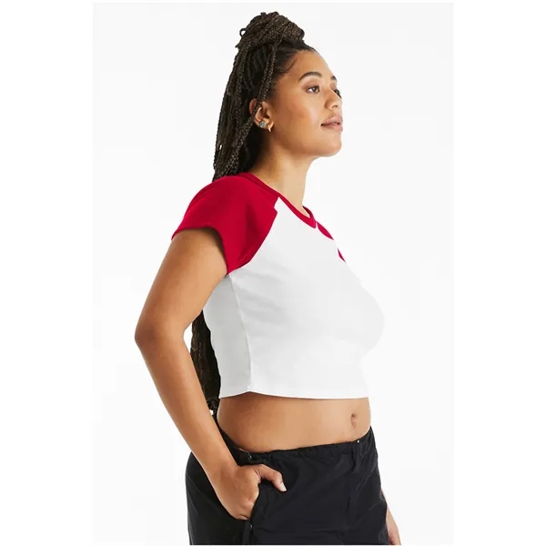 Bella + Canvas Ladies' Micro Ribbed Raglan Baby T-Shirt - Bella + Canvas Ladies' Micro Ribbed Raglan Baby T-Shirt - Image 4 of 58
