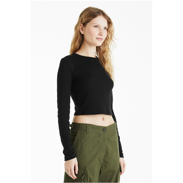 Bella + Canvas Ladies' Micro Ribbed Long Sleeve Baby T-Shirt - Bella + Canvas Ladies' Micro Ribbed Long Sleeve Baby T-Shirt - Image 4 of 39