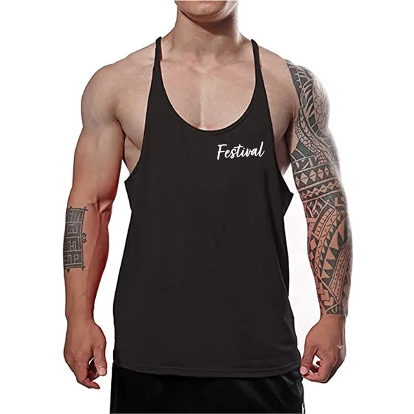 Men's Bodybuilding Stringer Tank Tops - Men's Bodybuilding Stringer Tank Tops - Image 0 of 5