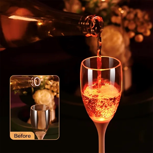 LED Wine Champagne Flute Glasses - LED Wine Champagne Flute Glasses - Image 1 of 5